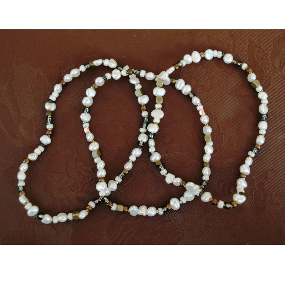 Silpada 3 freshwater pearl bracelets
